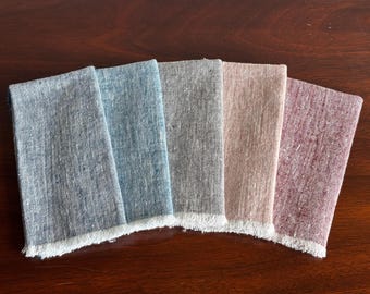 Fringed Linen Napkins, Set of 2