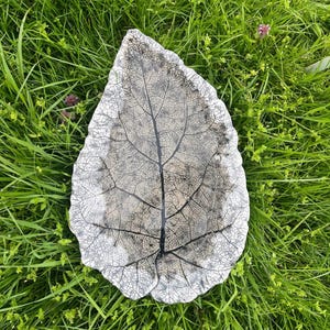 Stone Leaf, Outdoor Bird Bath, Indoor Wall Art or Platter