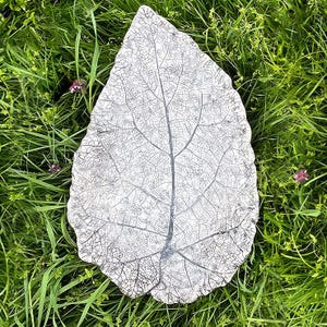 Stone Leaf, Outdoor Bird Bath, Indoor Wall Art or Platter