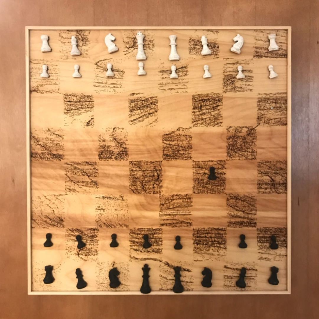 Chess Board Wallhanging laser Detailed Etsy