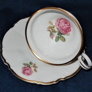 Vintage Hutschenreuther Selb ~ China Rose ~ Teacup & Saucer