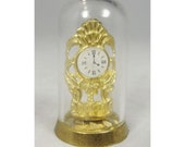 Dollhouse Miniature Vintage Clock Miniature Dollhouse Mantel Clock 1 12 Scale Miniature Dollhouse Gold Ornate Mantel Clock