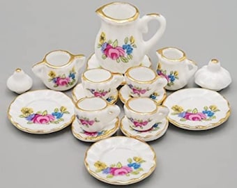6 pcs Miniature Afternoon Tea Set Handpaint Chicken for Dollhouse Kit free ship