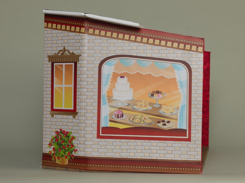 Dollhouse tea room Furnished dollhouse room box Christmas Etsy