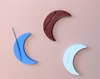Celestial Crescent Moon Magnetic Needle Minder: Sewing & Embroidery Needle Keeper