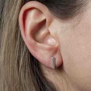 Simple Square bar stud Earrings.