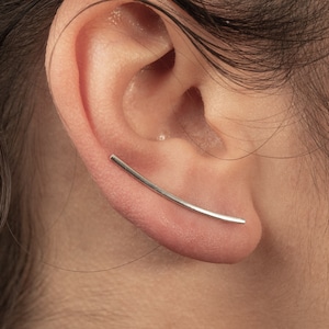 Handmade Silver Ear Climber Earrings.