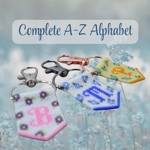 Beaded Monogram Charms: PDF Digital for Complete Alphabet Set Included, Odd Count Peyote