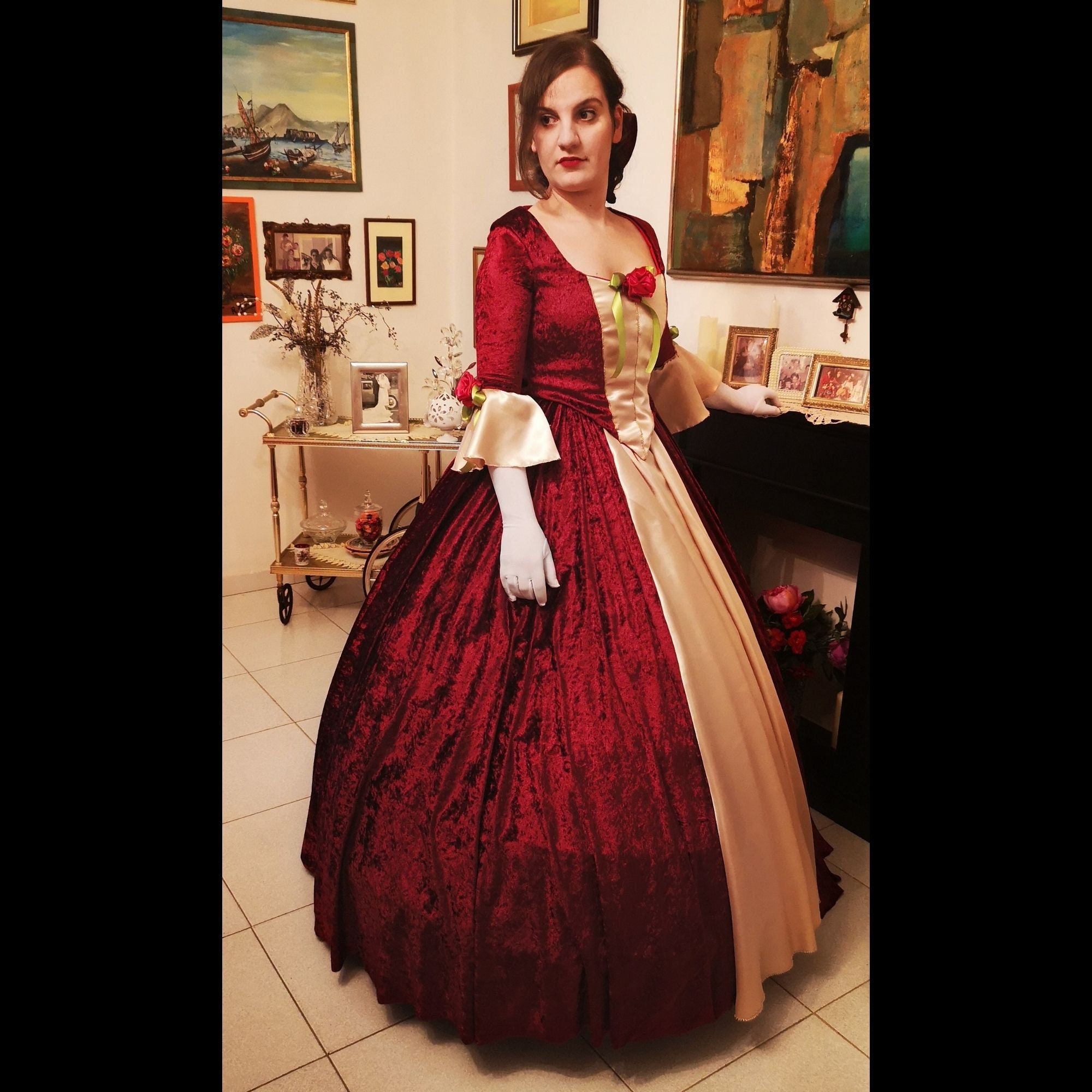 red bell dress Strapless Bell Shaped Dress Red