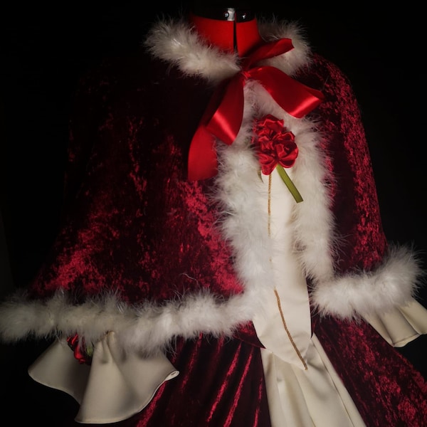 Belle Robe Rouge De Noël Cosplay