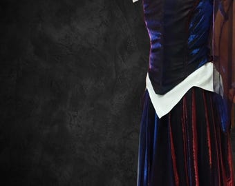 Vestido de princesa Aurora para cosplay, vestido gótico que cambia de color