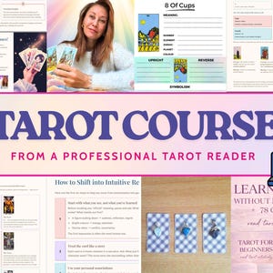Curso de Tarot Intuitivo para Principiantes - Tutoriales en video y PDF / ¡Diario de Tarot adicional!