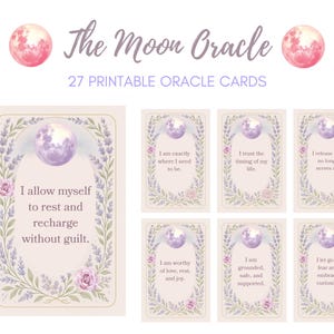 Tarjetas de Oráculo Imprimibles - Tarjetas de Oráculo de Afirmaciones Positivas