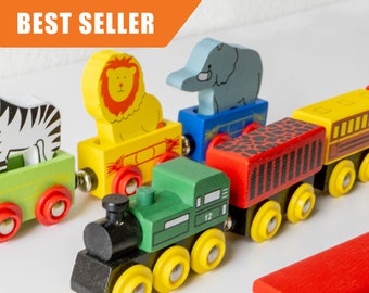big wooden train set