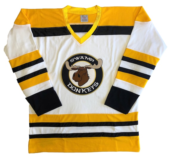 Custom Hockey Jerseys with The Dirty Ducks Twill Logo Adult XXL / (Number on Back and Sleeves) / White
