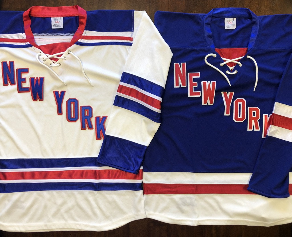 Realistic Sport Shirt New York Rangers, Jersey Template For Ice