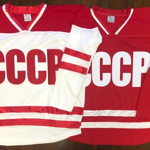 Russian 1980 CCCP Hockey White Jersey by K1 Sportswear (Wholesale Priced)