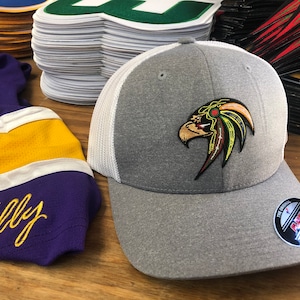 FlexFit Hat with a Blackhawk Hawk Embroidered Twill Crest