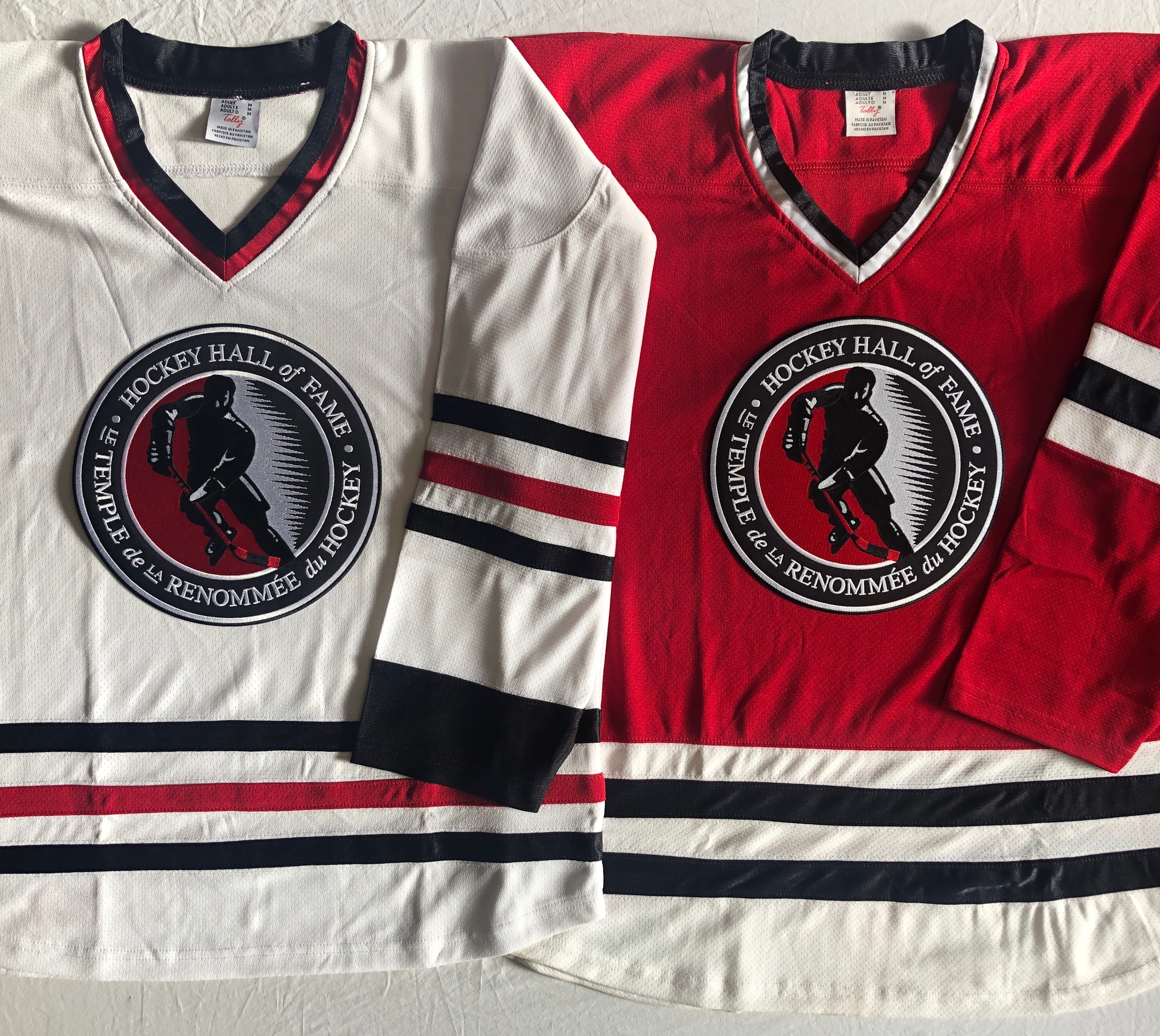 Custom Hockey Jerseys with A Team Sweden Embroidered Twill Crest Adult XL / White / (with Name and Number on Back and Sleeves)
