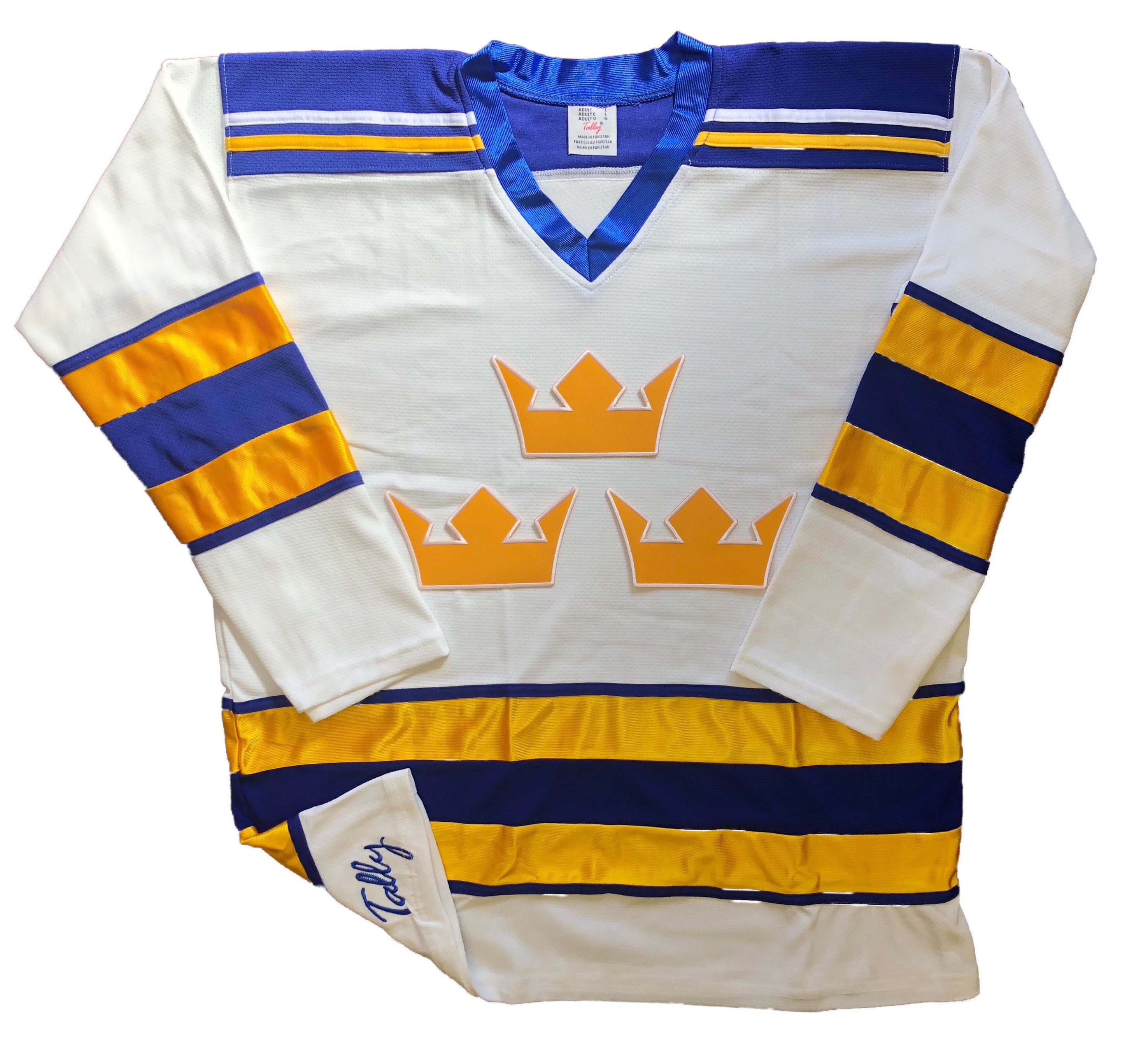 Team Sweden BLUE AUTHENTIC Ice Hockey Jersey Custom Name and Number