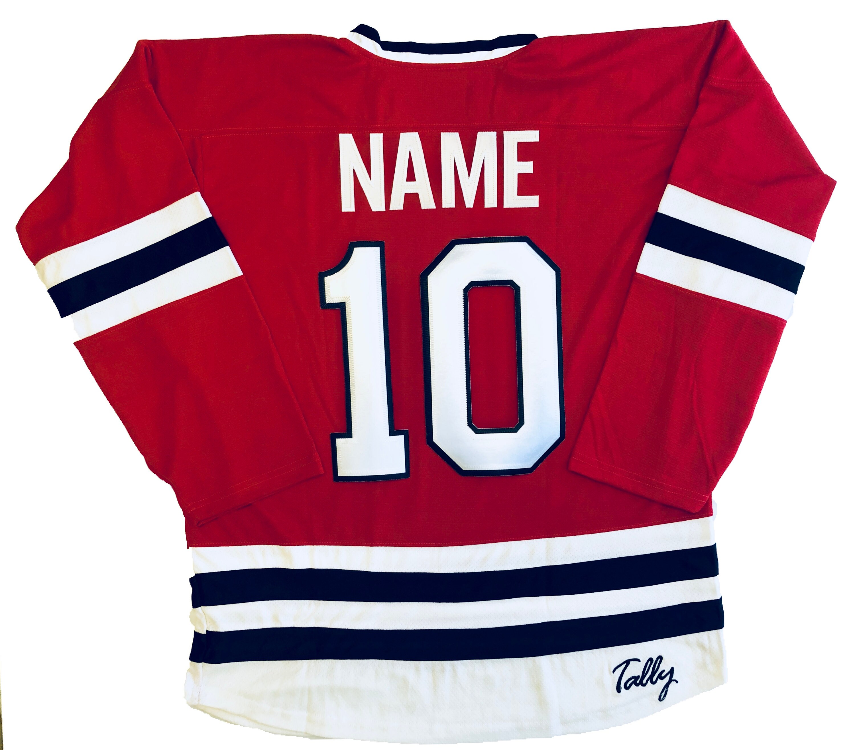 Custom Hockey Jerseys with Rangers in Twill Letters – Tally Hockey Jerseys