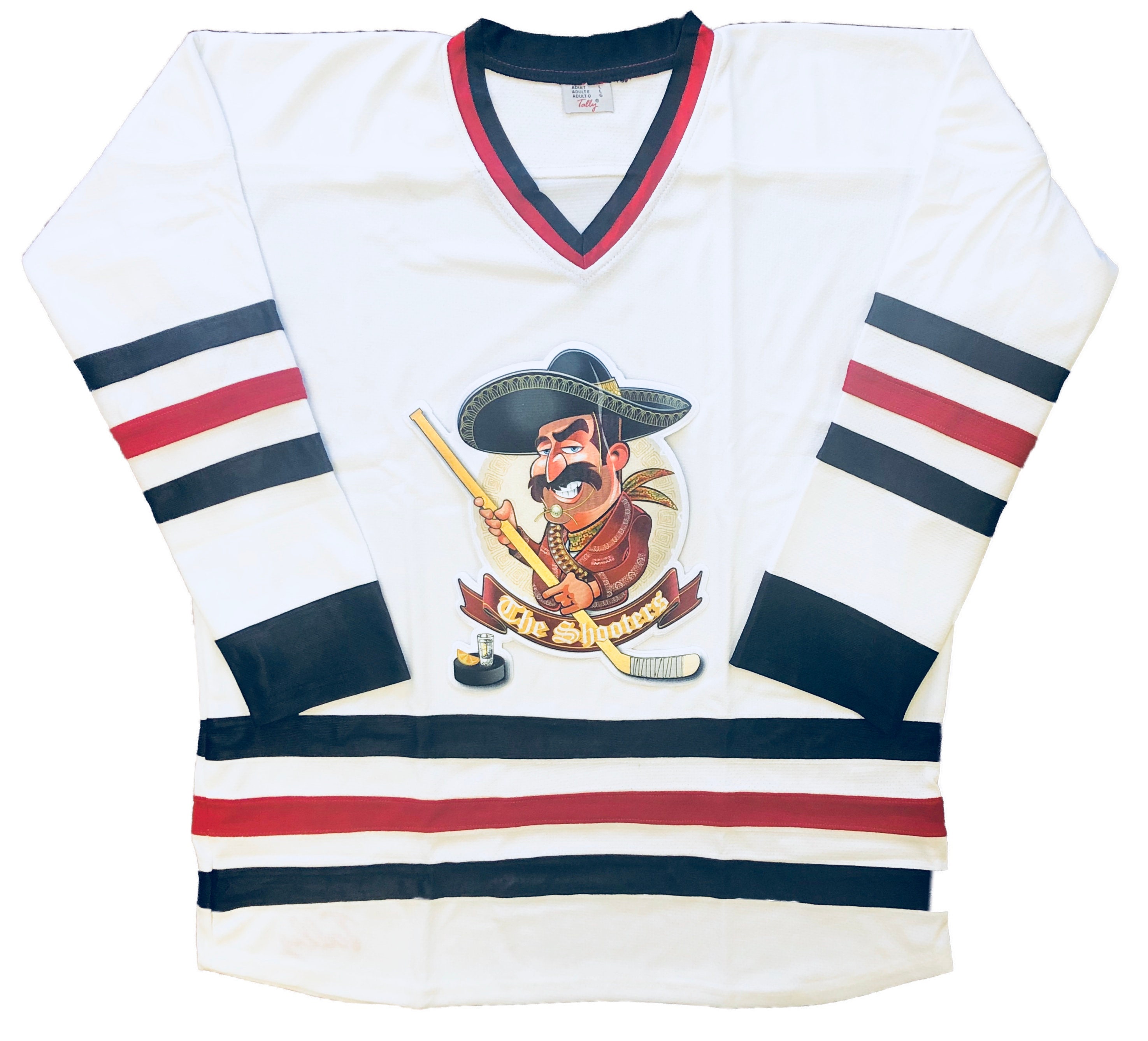 Tally Hockey Jerseys Griswold Jersey with Embroidered Twill Crests and Sleeve Numbers Adult Medium