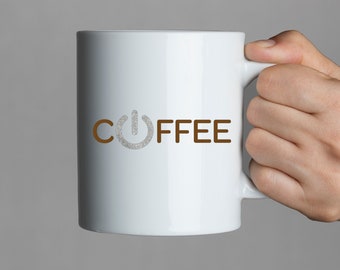 Coffee On Switch SVG PNG • Coffee Lovers Digital Art (Cricut, Silhouette)
