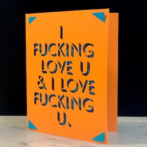 I fucking love you/ Naughty Card Cut File für Cricut oder Cricut Joy Insert Karte einfache Eckkarte SVG PNG Clipart