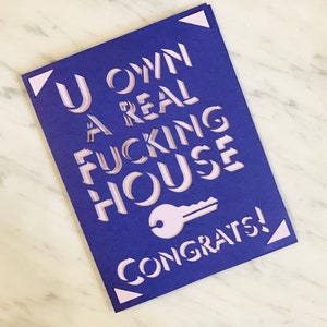 Cartão de nova casa - "Você possui uma casa de verdade" / cartão de inserção de alegria cricut ou cricut cartão de canto fácil SVG png PNGWing
