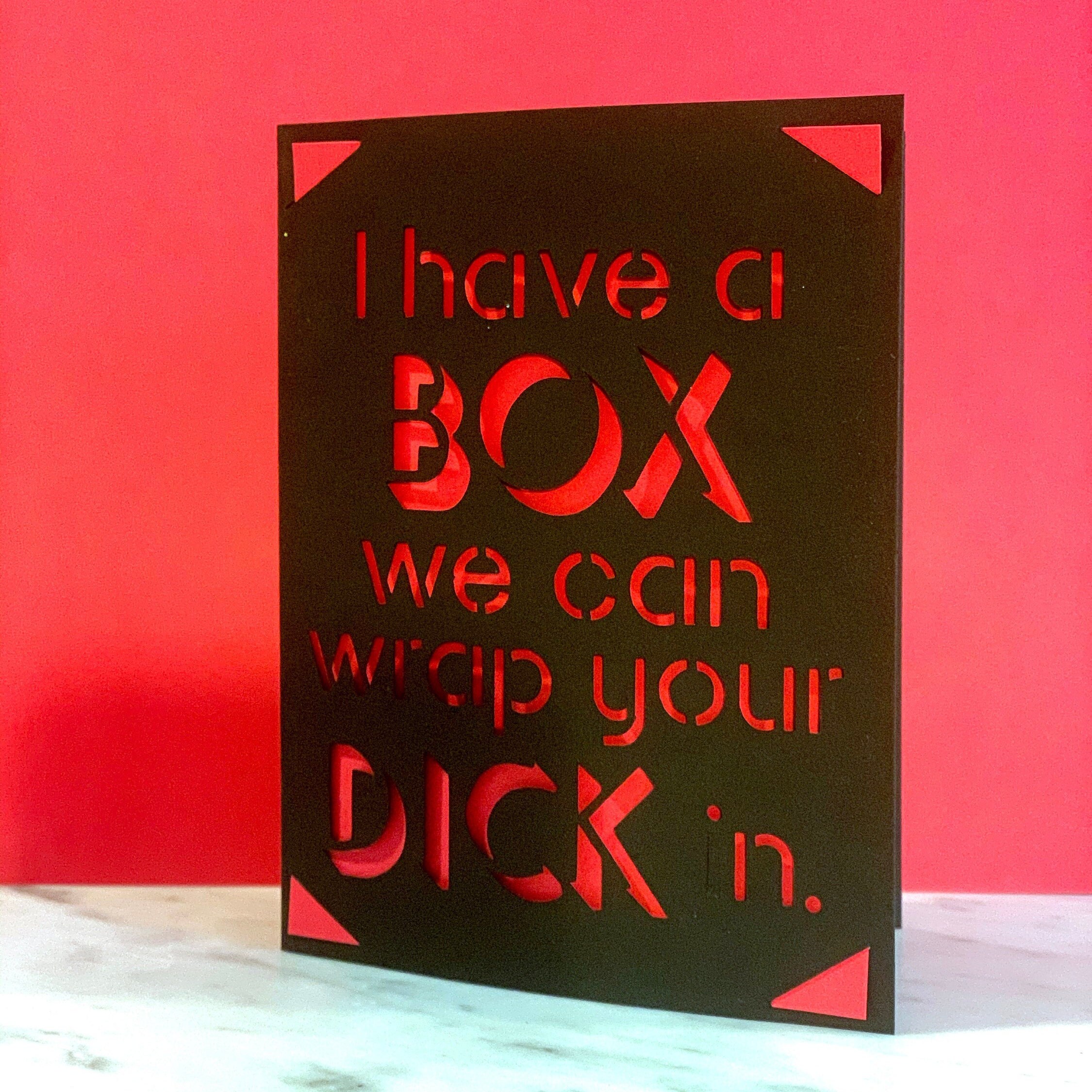 Download Dick In A Box Naughty Christmas Card Cut File For Cricut Or Etsy