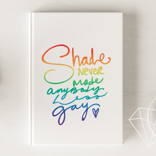 Shade Never Made Anybody Less Gay SVG for Sublimation or cut file for Cricut and Silhouette