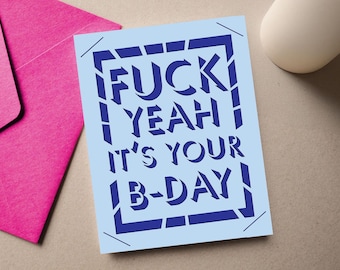 Funny Birthday Card Cut File - Cricut & Silhouette SVG PNG (Digital Download)
