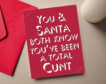 Funny Christmas Card SVG, Cricut Cut File (Digital Download)