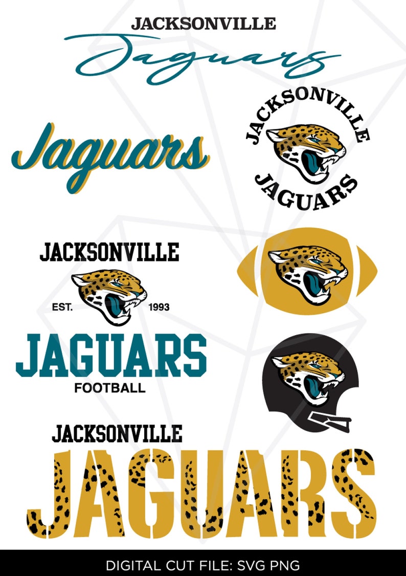 Jacksonville Jaguars Football SVG PNG Bundle for Cricut | Etsy