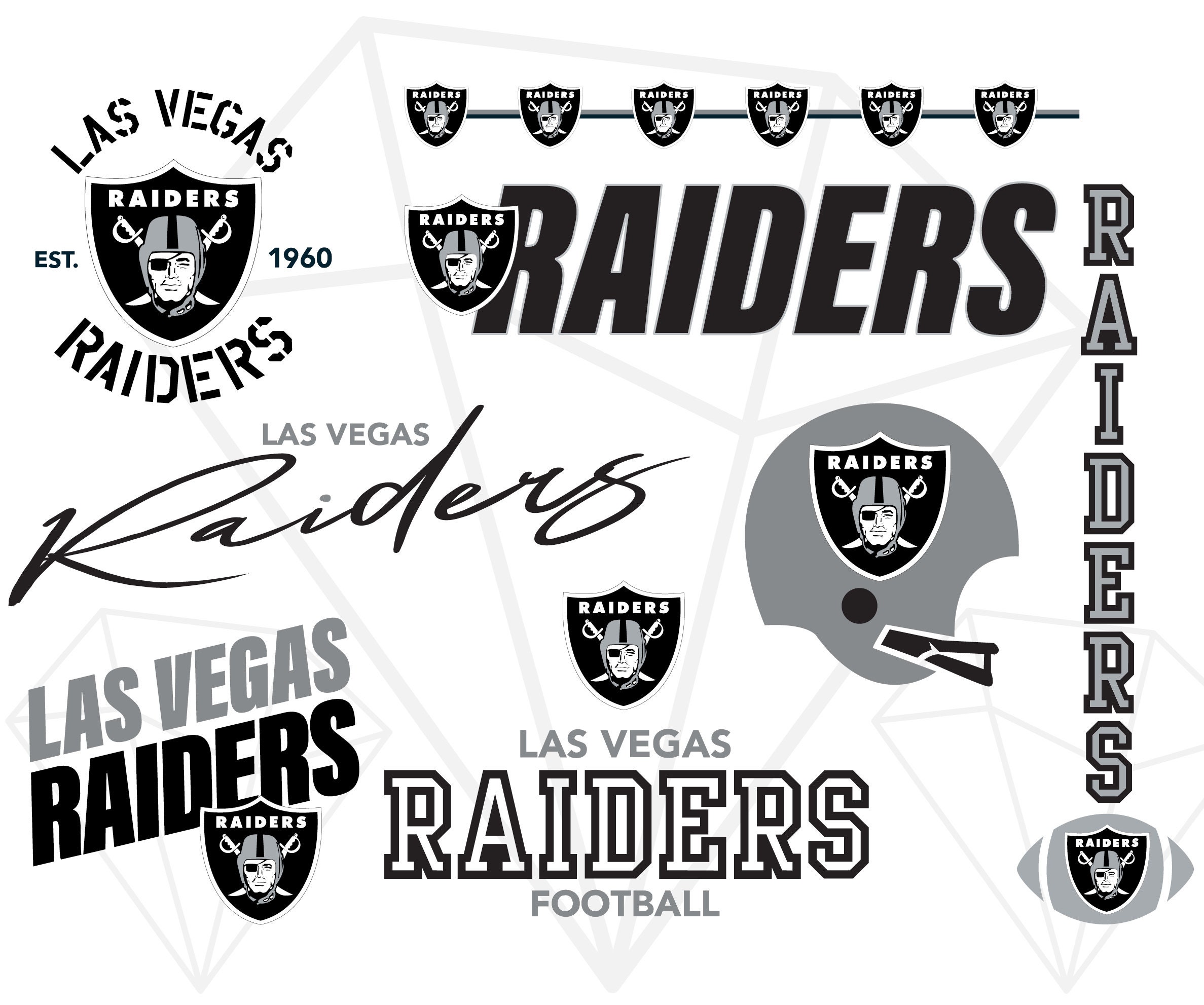 Download Las Vegas Raiders Svg Png Bundle Repeat Pattern Cricut Etsy