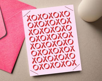 XOXO Valentine's Day Card SVG Cut File (Cricut & Joy)