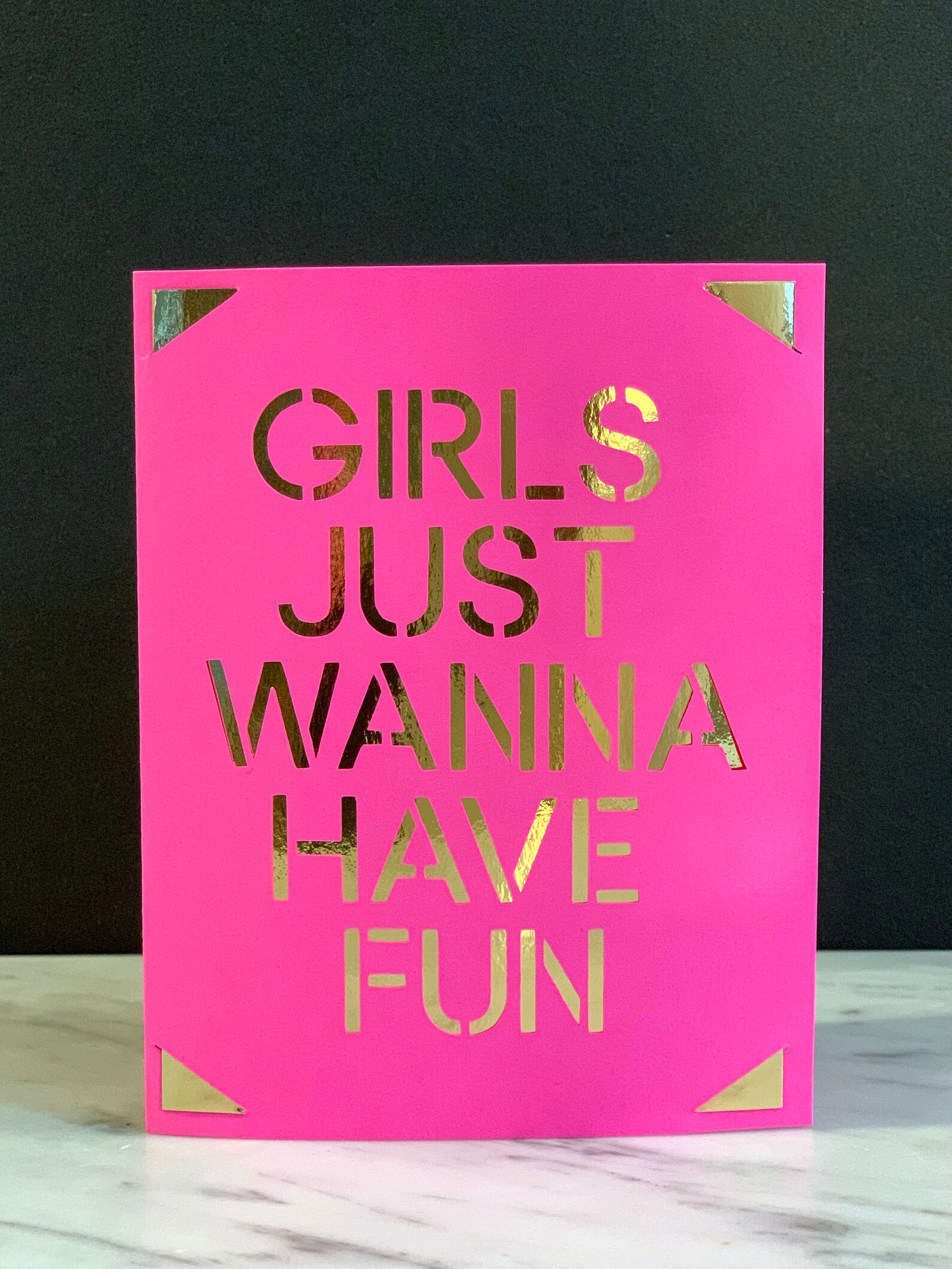Girls Just Wanna Have Fun Card Cut File/ Cricut or Cricut Joy Etsy