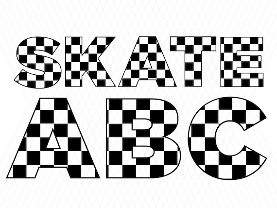 Checkerboard Alphabet and Numbers SVG PNG Bundle / Personalize - Etsy