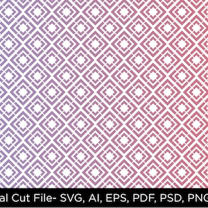 Repeat Pattern Stencil Cut File SVG- Diamond Pattern Printable or Cut File