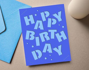 Happy Birthday Insert Card SVG - Cricut & Silhouette Cut File