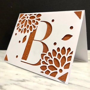 Papelaria completa do monograma do alfabeto Notecard SVG/Pacote SVG gigante para presentes de papelaria