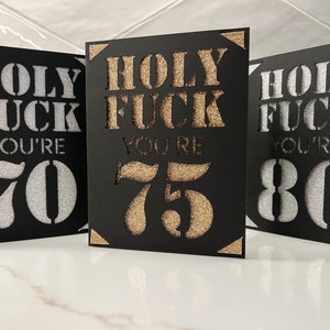 Puta merda, você tem 70/75/80 Pacote de cartão de aniversário / cartão de inserção de alegria cricut ou cricut cartão de canto fácil SVG png clipart