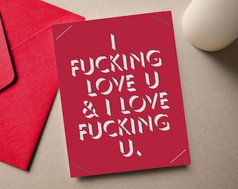 Naughty Love Card SVG File for Cricut (Digital Download)