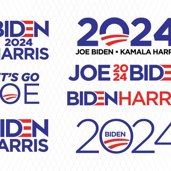 Biden Harris 2024 Bundle SVG PNG art / Joe Biden and Kamala Harris digital art- 7 original designs!