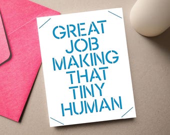 Baby Congrats Card Cut File – Tiny Human SVG PNG (Digital Download)