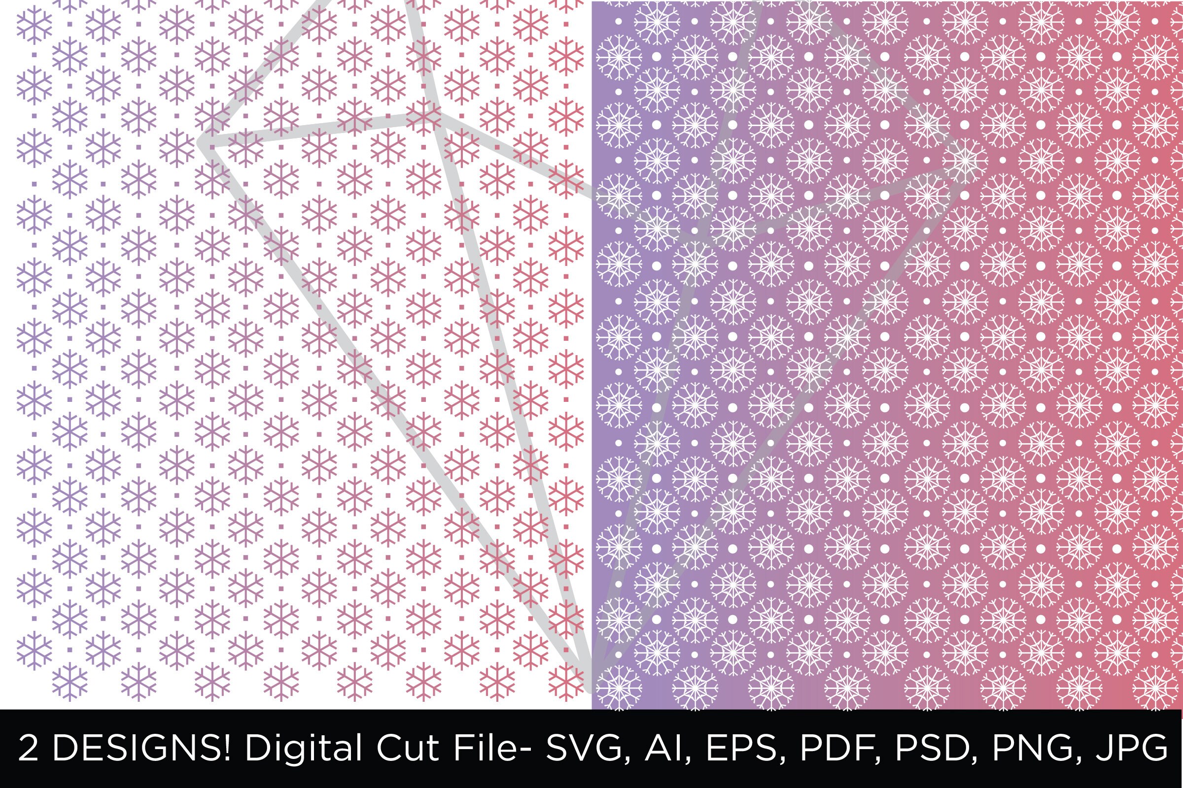 Snowflake Seamless Pattern SVG Bundle, Winter Holiday Art (digital) - Etsy