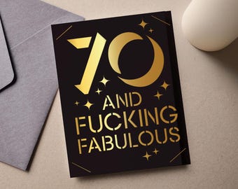 Funny 70th Birthday Card SVG | Sassy Milestone, Cricut Silhouette (Digital Download)