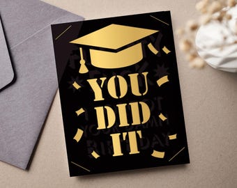 Graduation Card Cut File, Cricut SVG PNG Clipart (Digital Download)