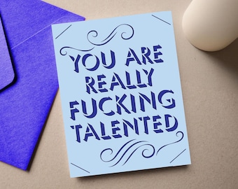Talented Card Cut File, Cricut Joy Insert Card SVG PNG (Digital Download)