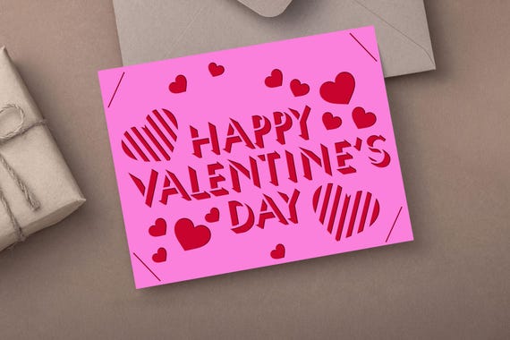 Valentine's Day Card SVG - Cricut Joy Insert, Easy Corner Card (Digital Download)